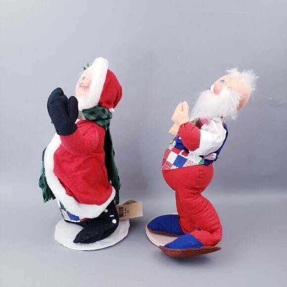 Vintage 1997 Annalee 18" Santa Cluas & Mrs Claus Mobilitee Dolls Rare - Picture 4 of 13